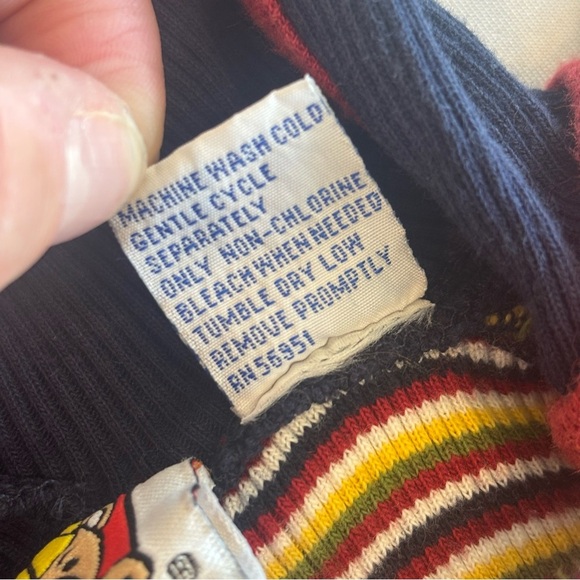 VINTAGE PEEK-A-BABE Infant Long Sleeve Hooded Onesie with Frog Detail 12M - Picture 5 of 10